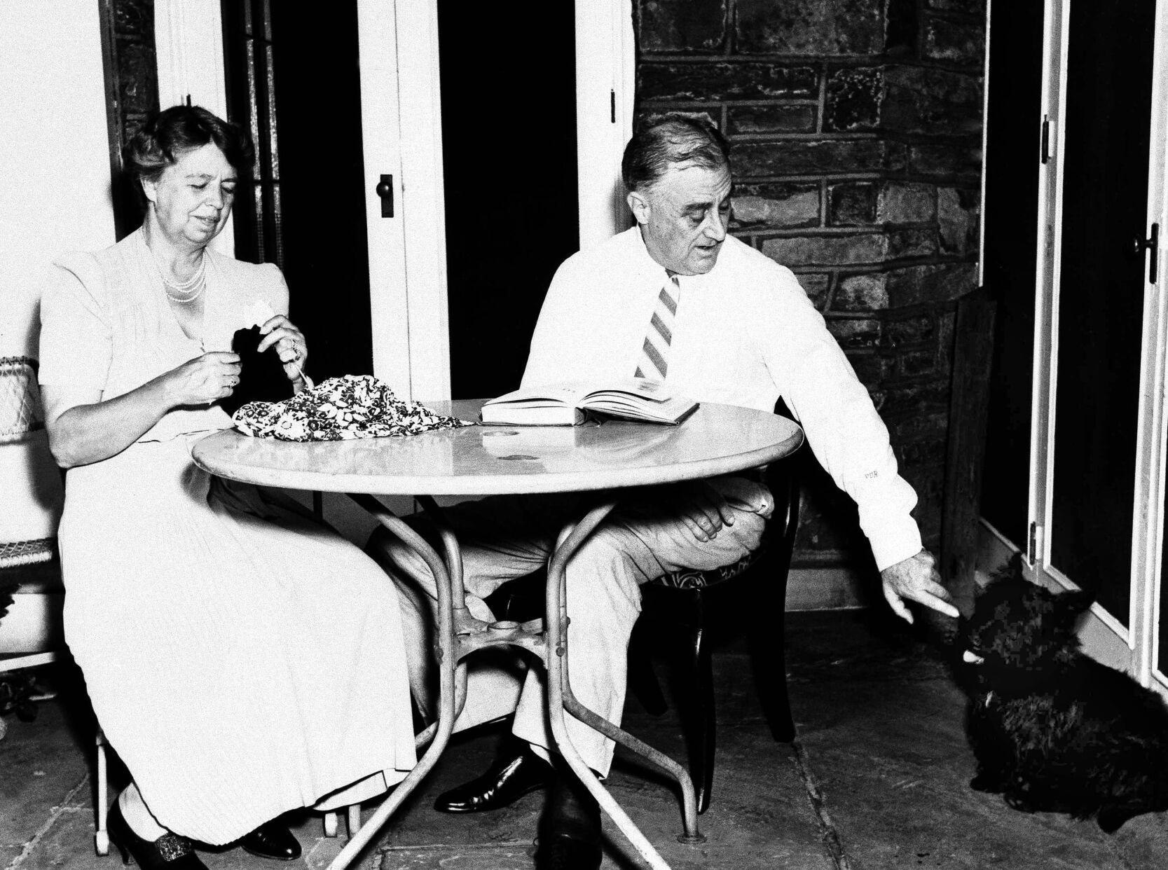 Franklin D. Roosevelt with Fala